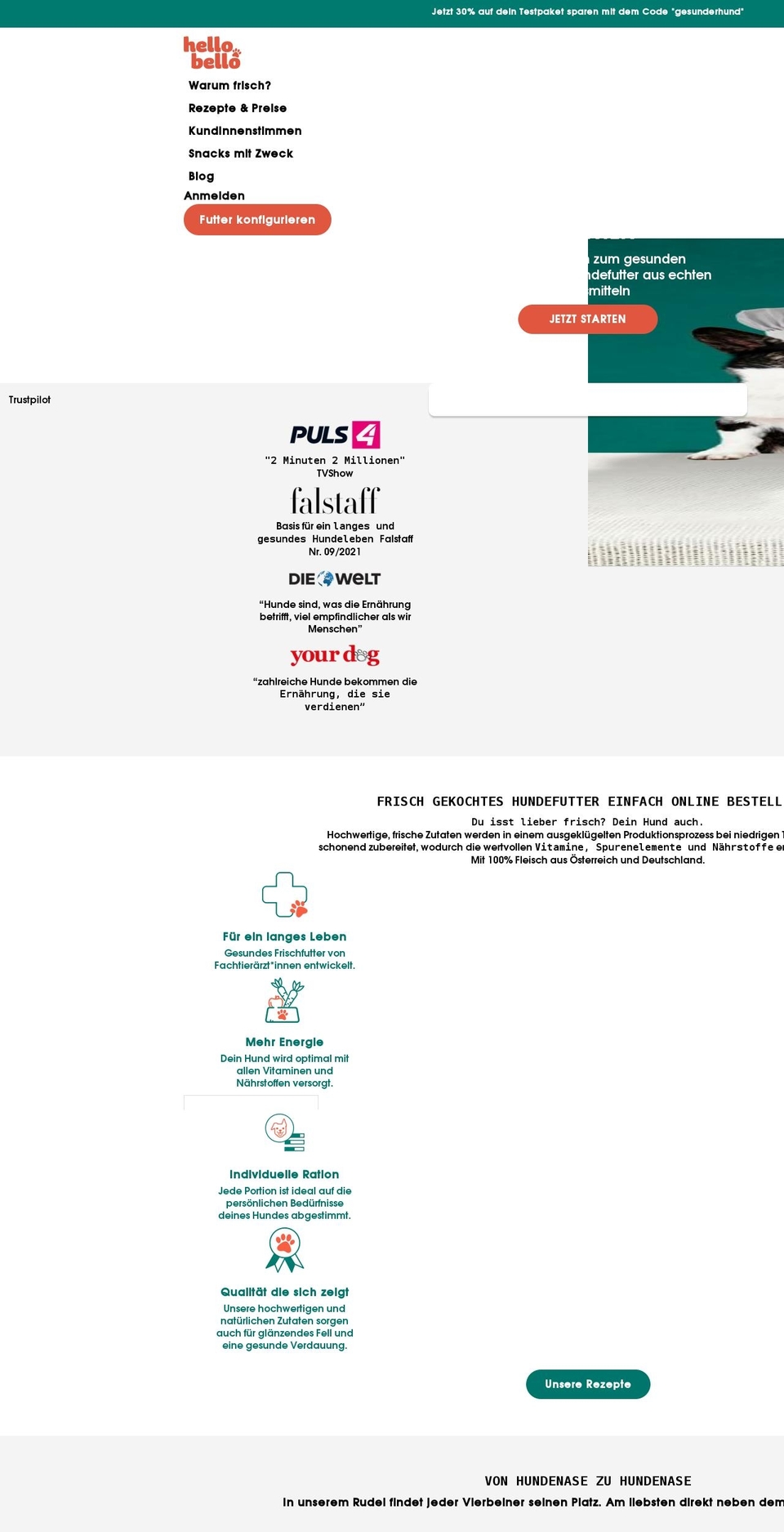 hellobello.at shopify website screenshot