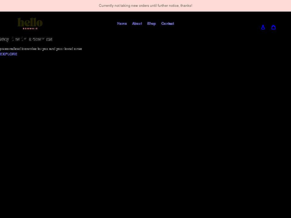 hellobrownie.com.au shopify website screenshot