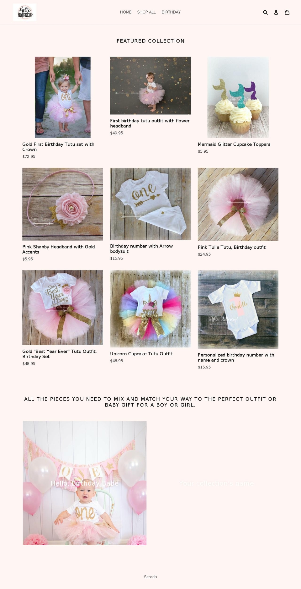 hellobuttercupshop.com — Shopify storefront screenshot