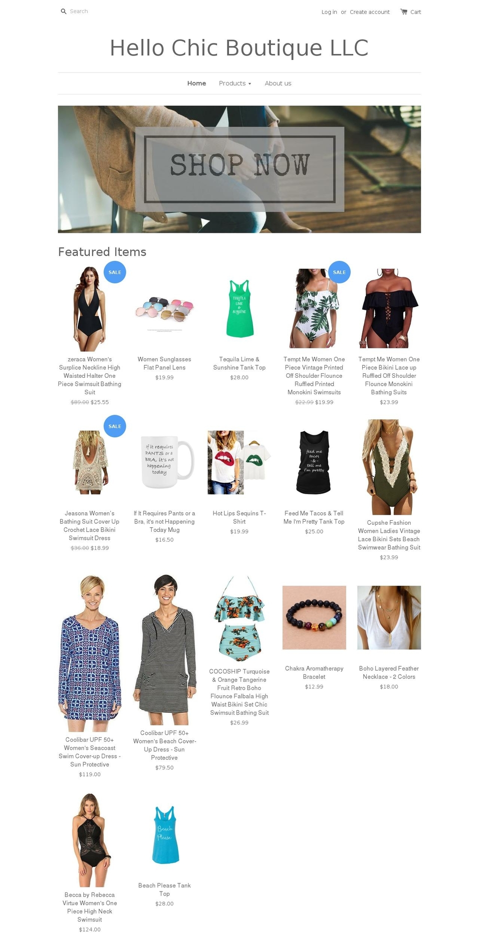 hellochicboutique.com — Shopify storefront screenshot