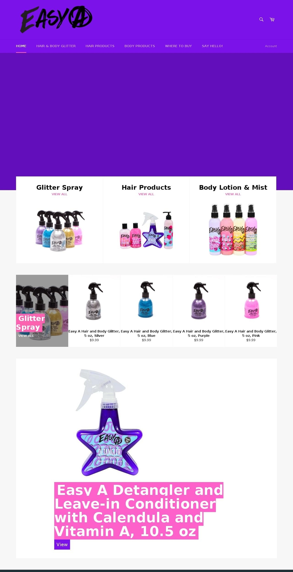 helloeasya.com — Shopify storefront screenshot
