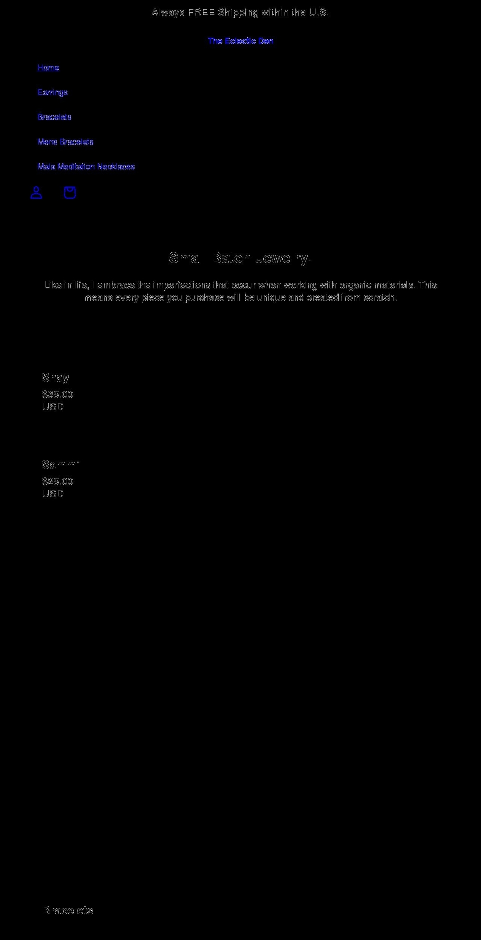helloeclecticden.com shopify website screenshot
