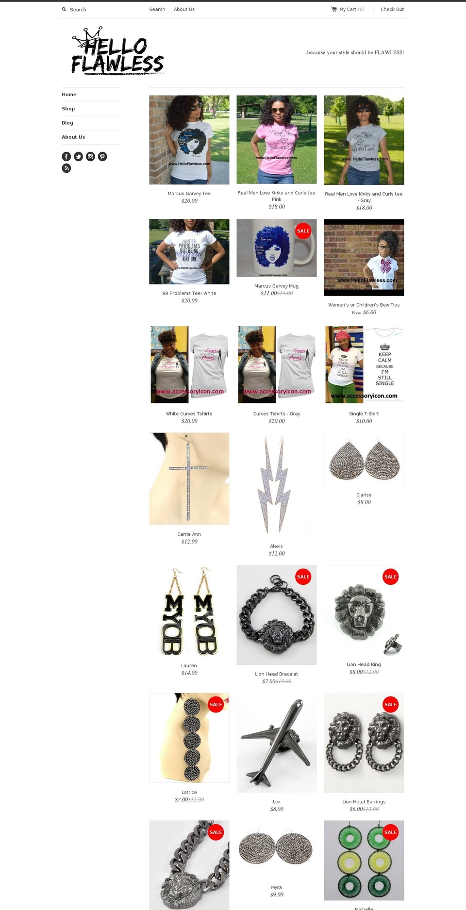 helloflawless.com — Shopify storefront screenshot
