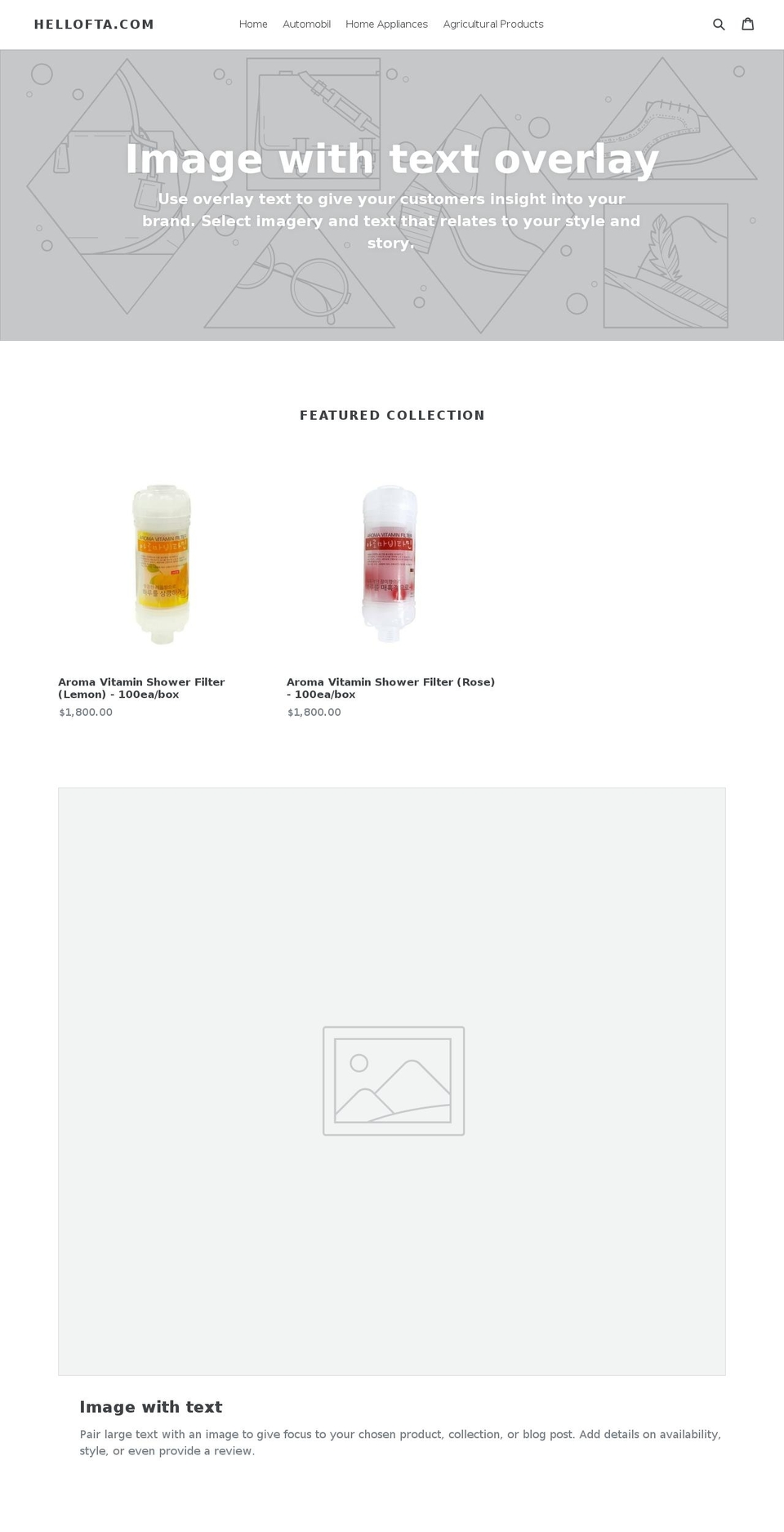 hellofta.com — Shopify storefront screenshot
