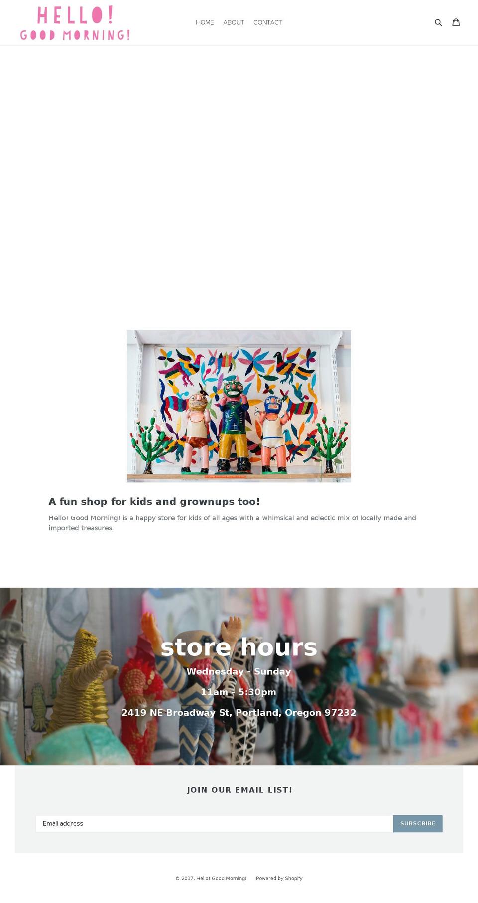 hellogoodmorningkids.com shopify website screenshot