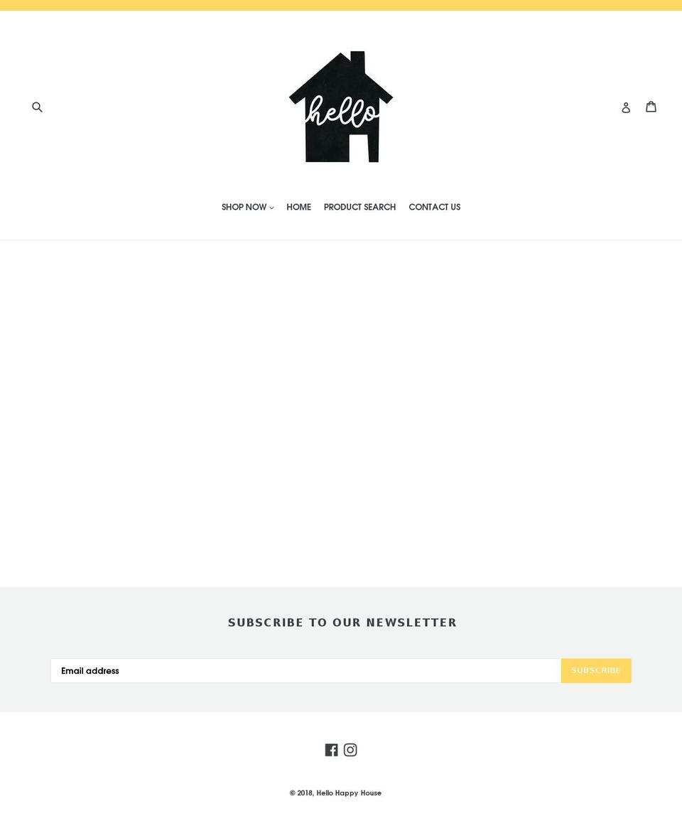 hellohappyhouse.com shopify website screenshot