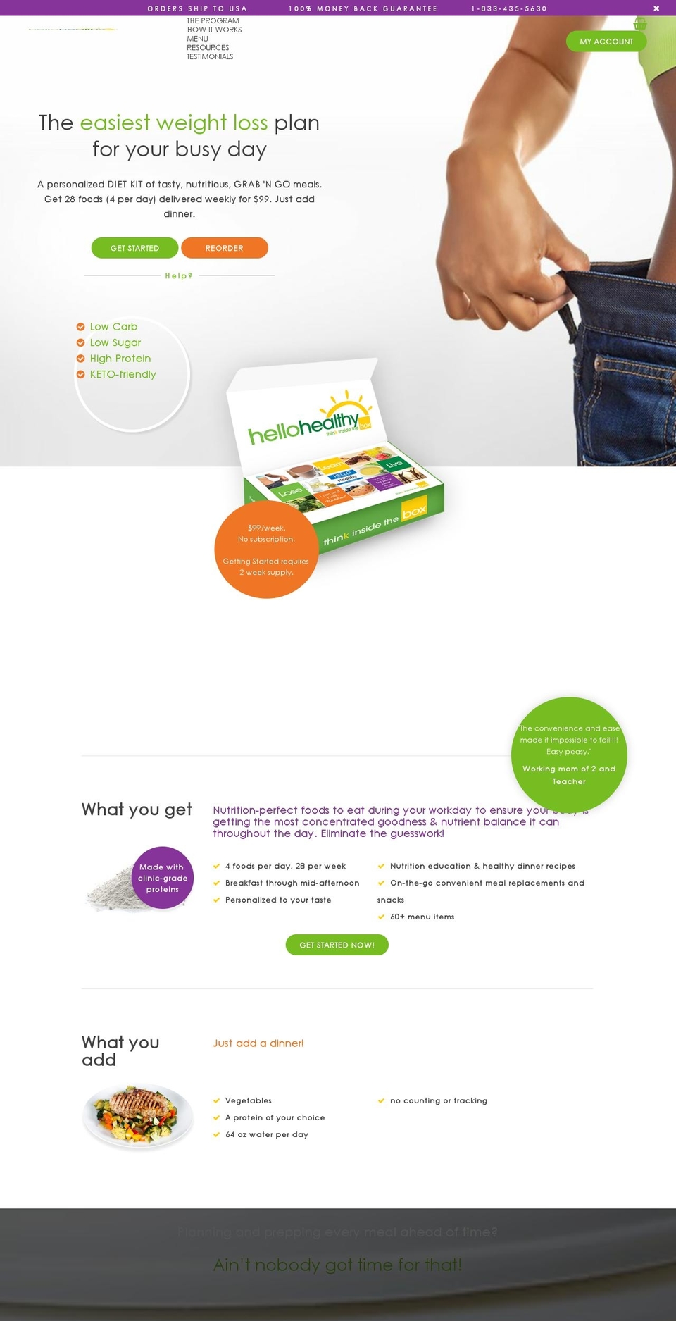 hellohealthybox.com — Shopify storefront screenshot