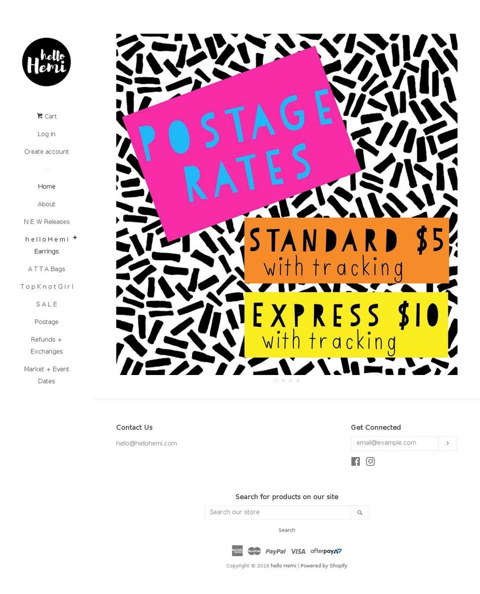 hellohemi.com — Shopify storefront screenshot