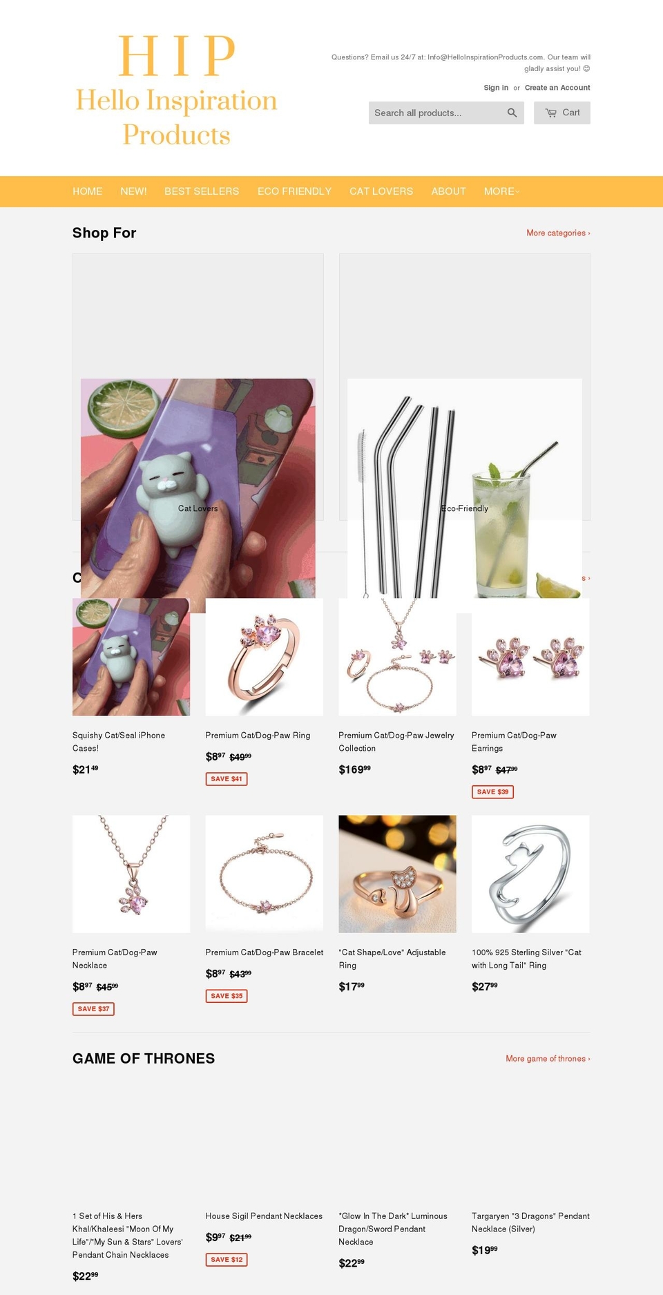 helloinspirationproducts.myshopify.com shopify website screenshot