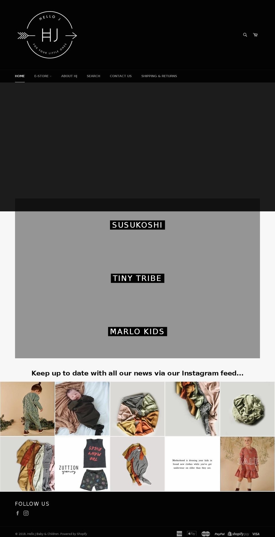 hellojbaby.com — Shopify storefront screenshot