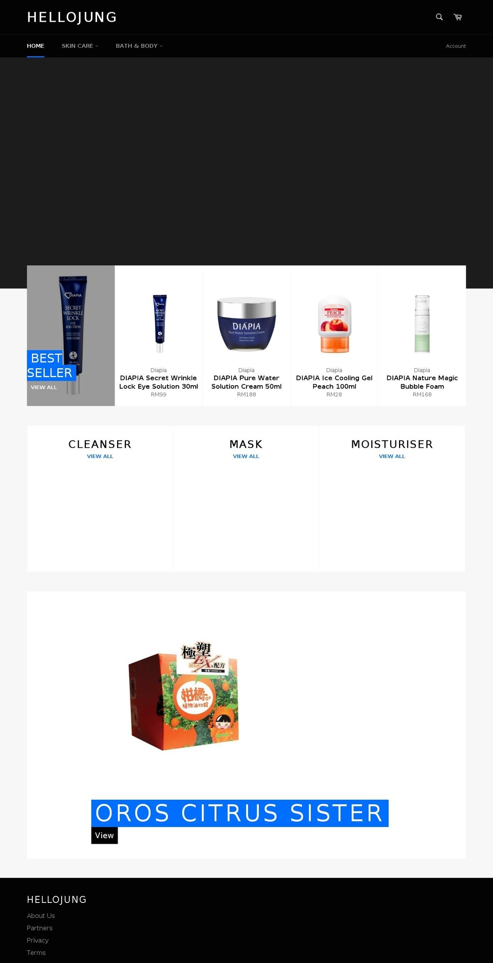 hellojung.com — Shopify storefront screenshot