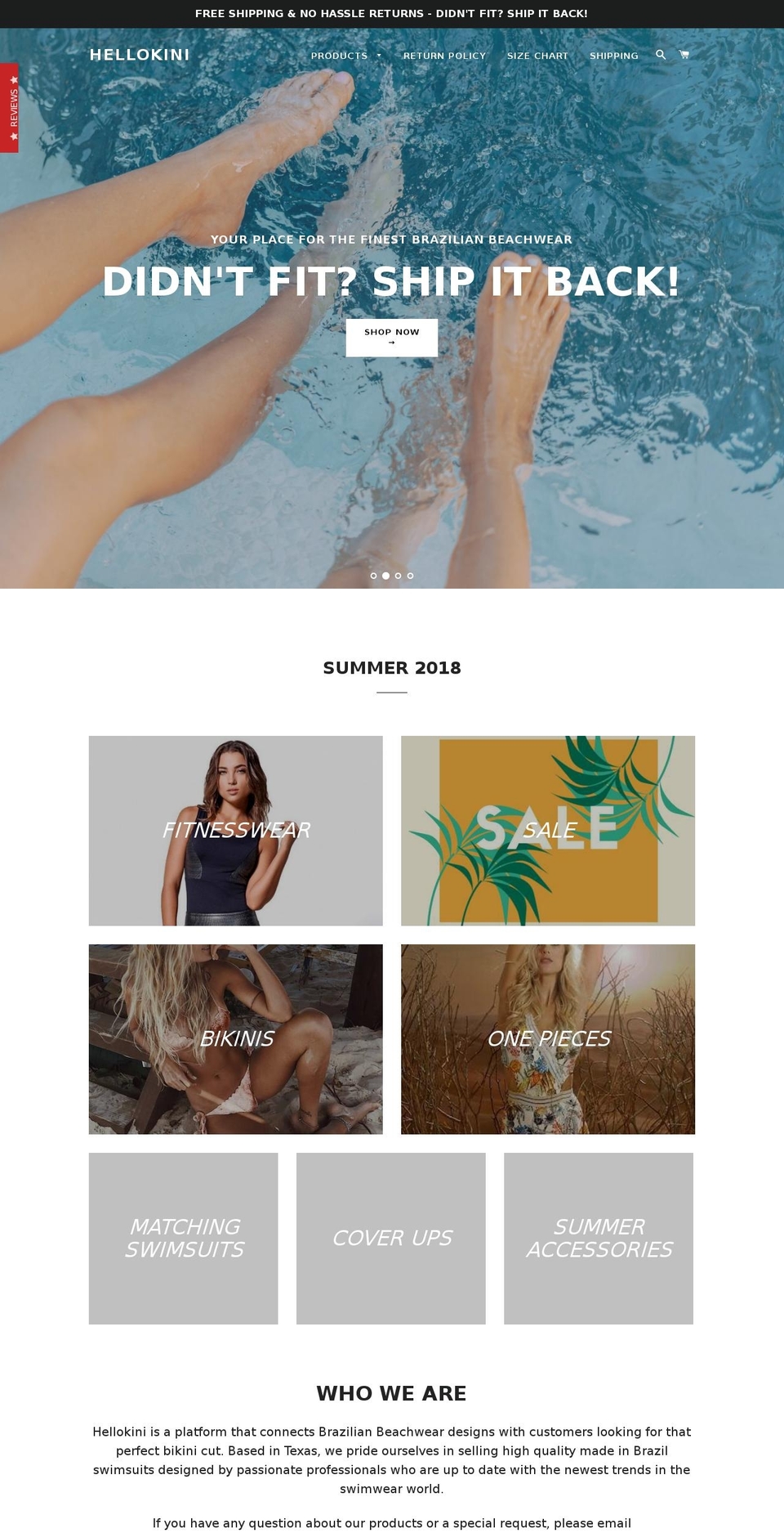 hellokini.com shopify website screenshot