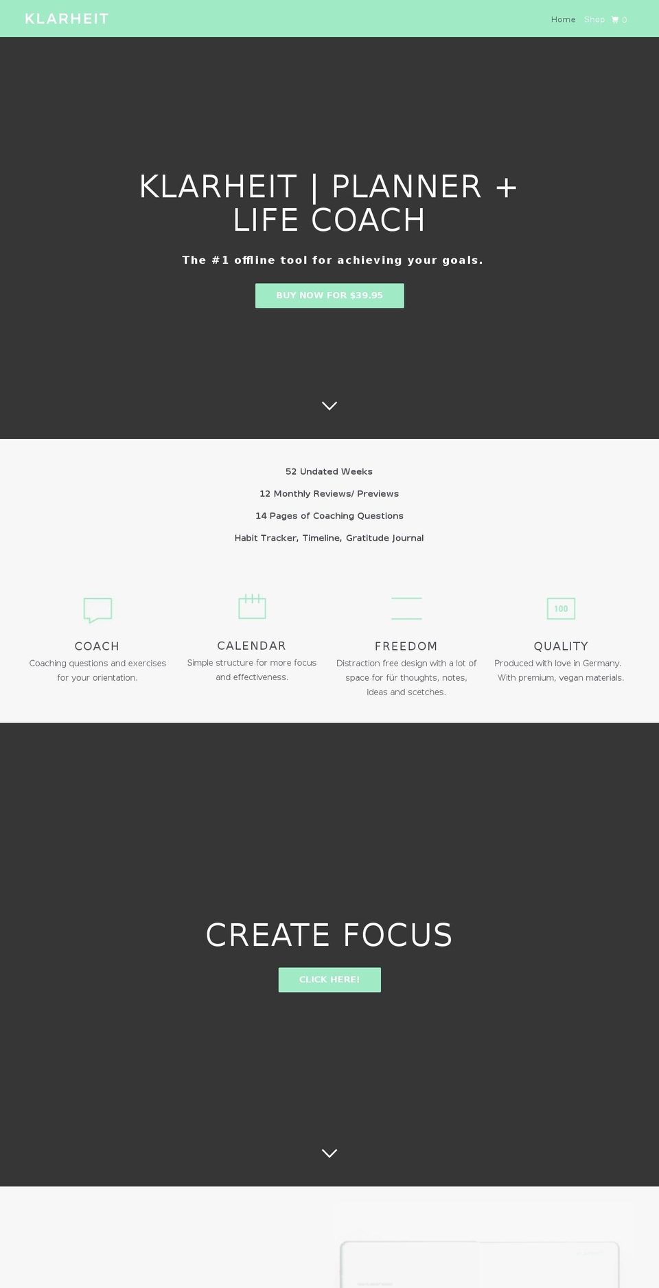 helloklarheit.com — Shopify storefront screenshot