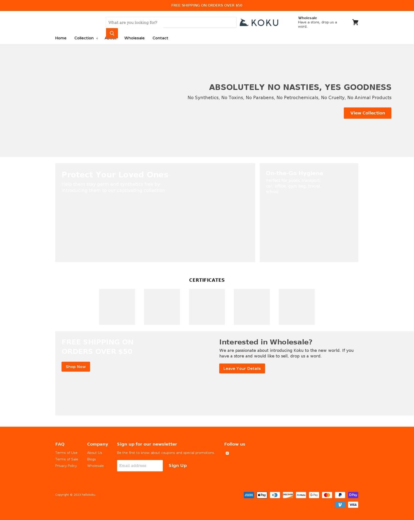 hellokoku.com shopify website screenshot