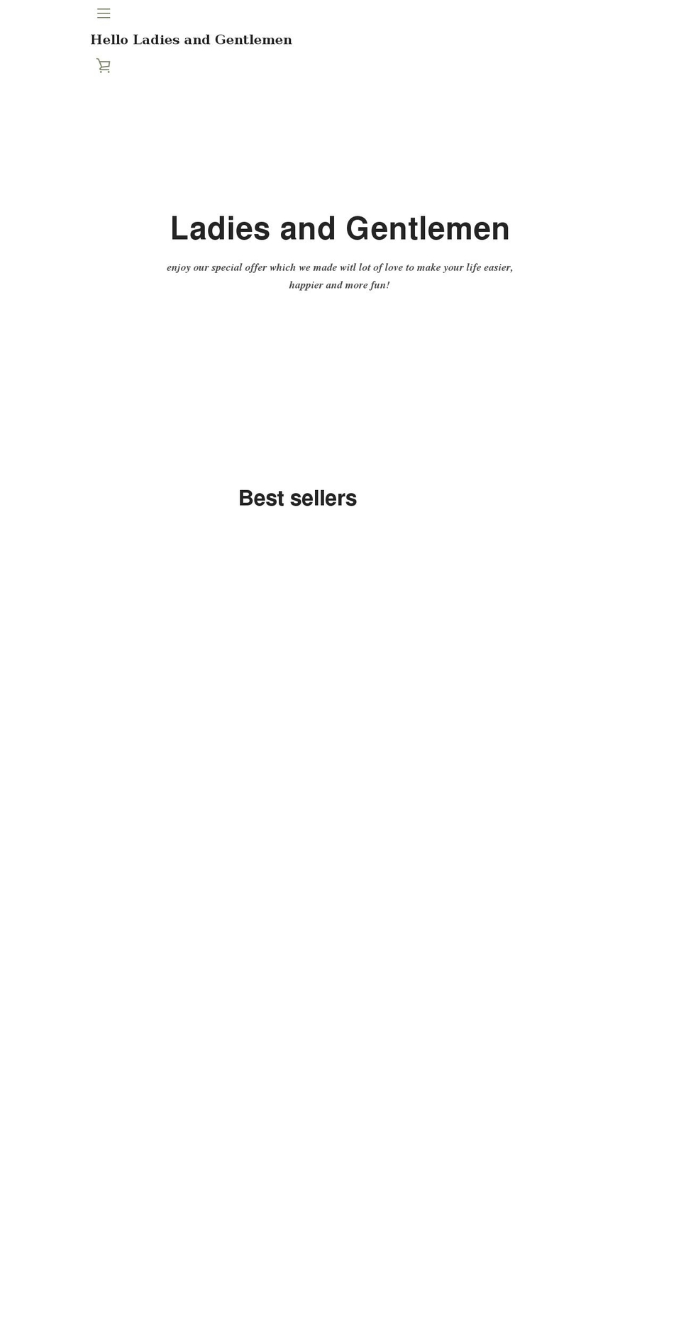 helloladiesandgentlemen.com shopify website screenshot