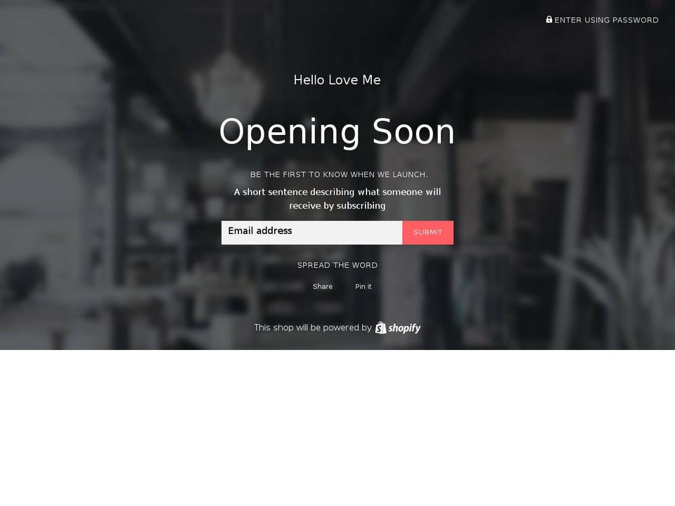 helloloveme.com shopify website screenshot