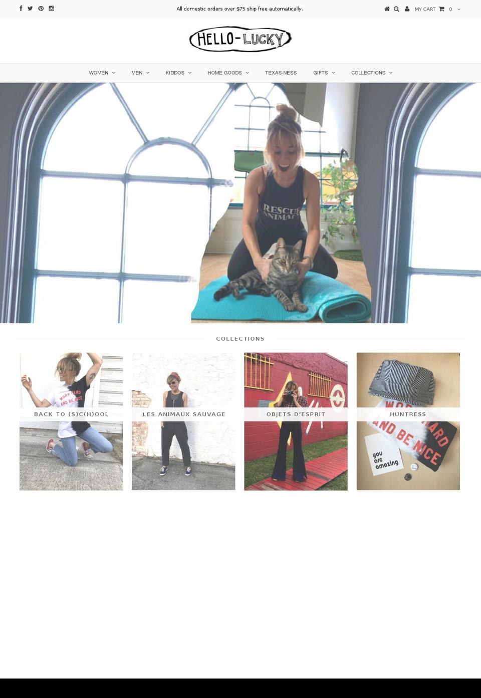 helloluckyamerica.com shopify website screenshot
