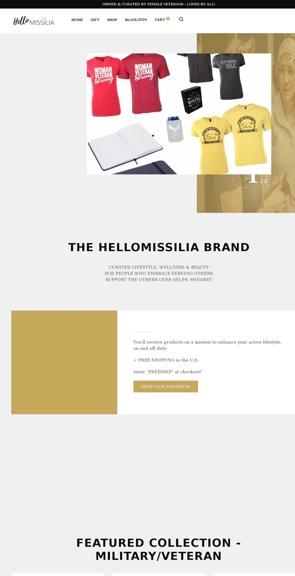 hellomissilia.com shopify website screenshot