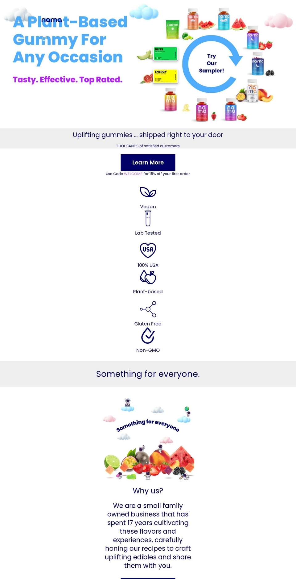 hellonama.com shopify website screenshot