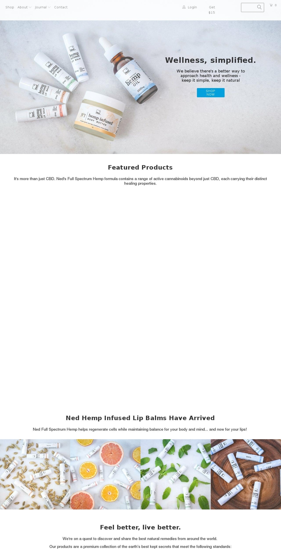 helloned.com shopify website screenshot