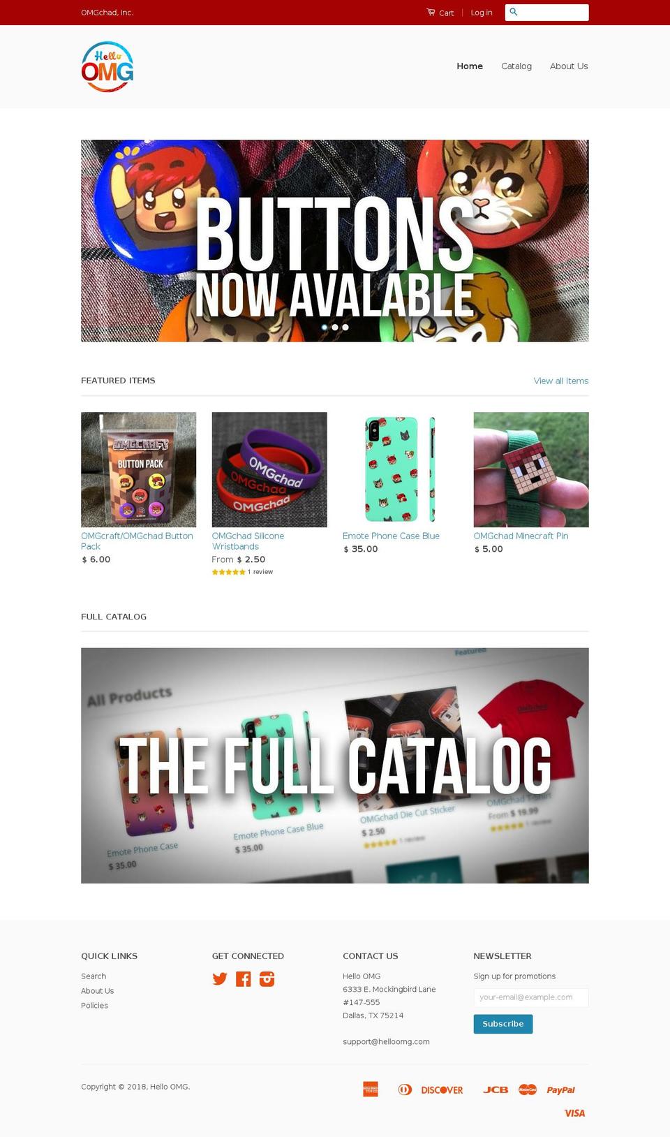 helloomg.net shopify website screenshot