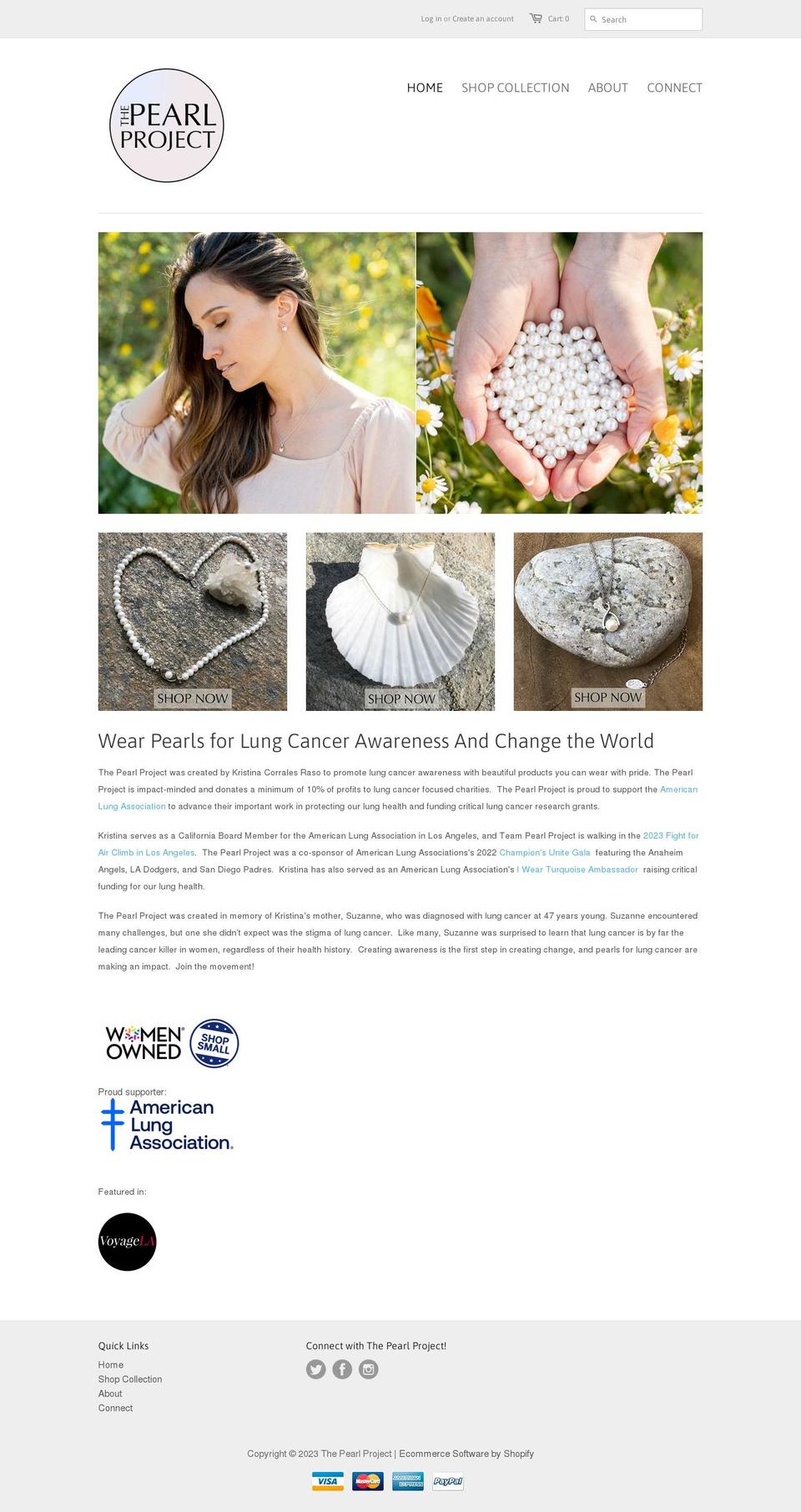 hellopearlproject.com — Shopify storefront screenshot