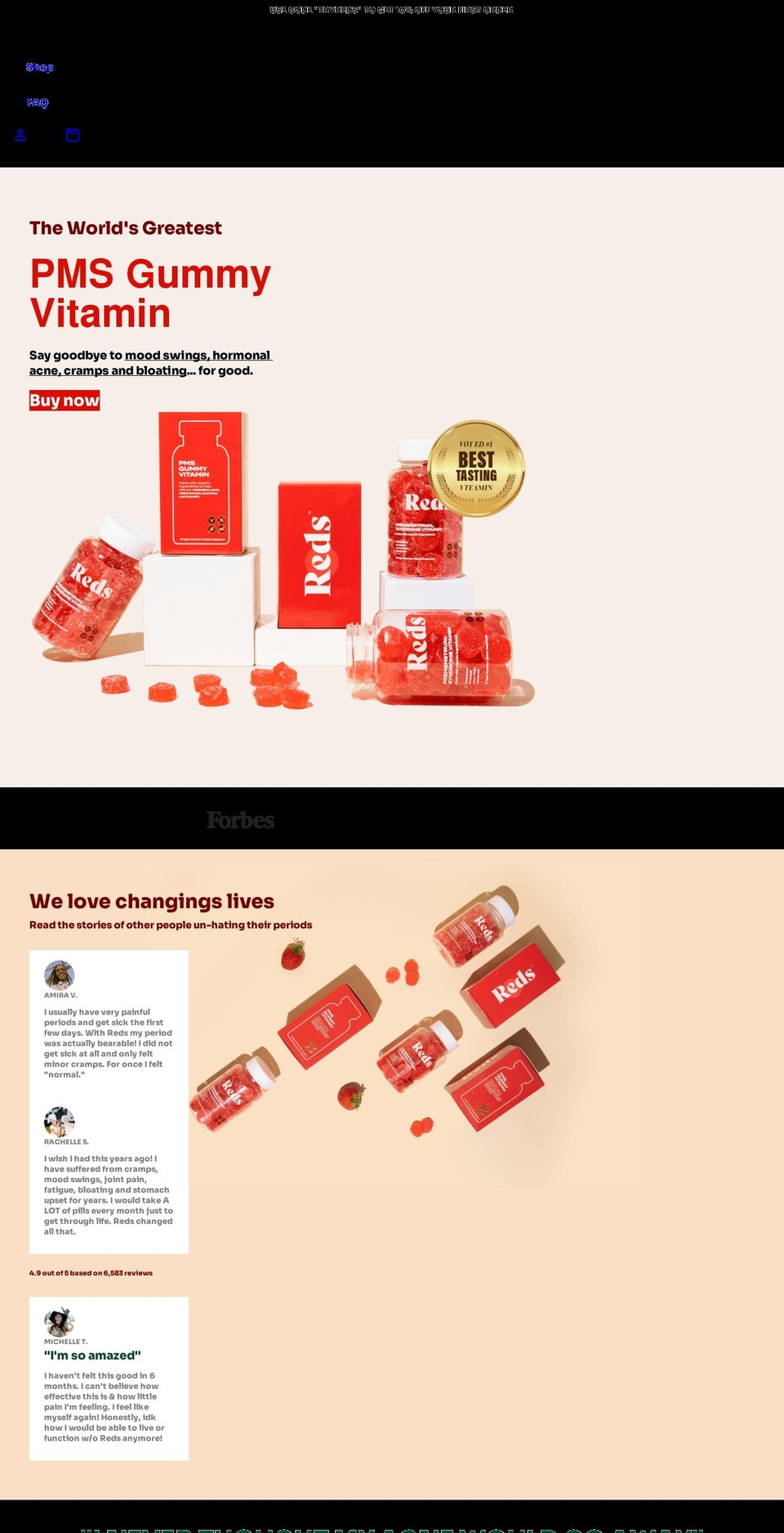helloreds.com shopify website screenshot