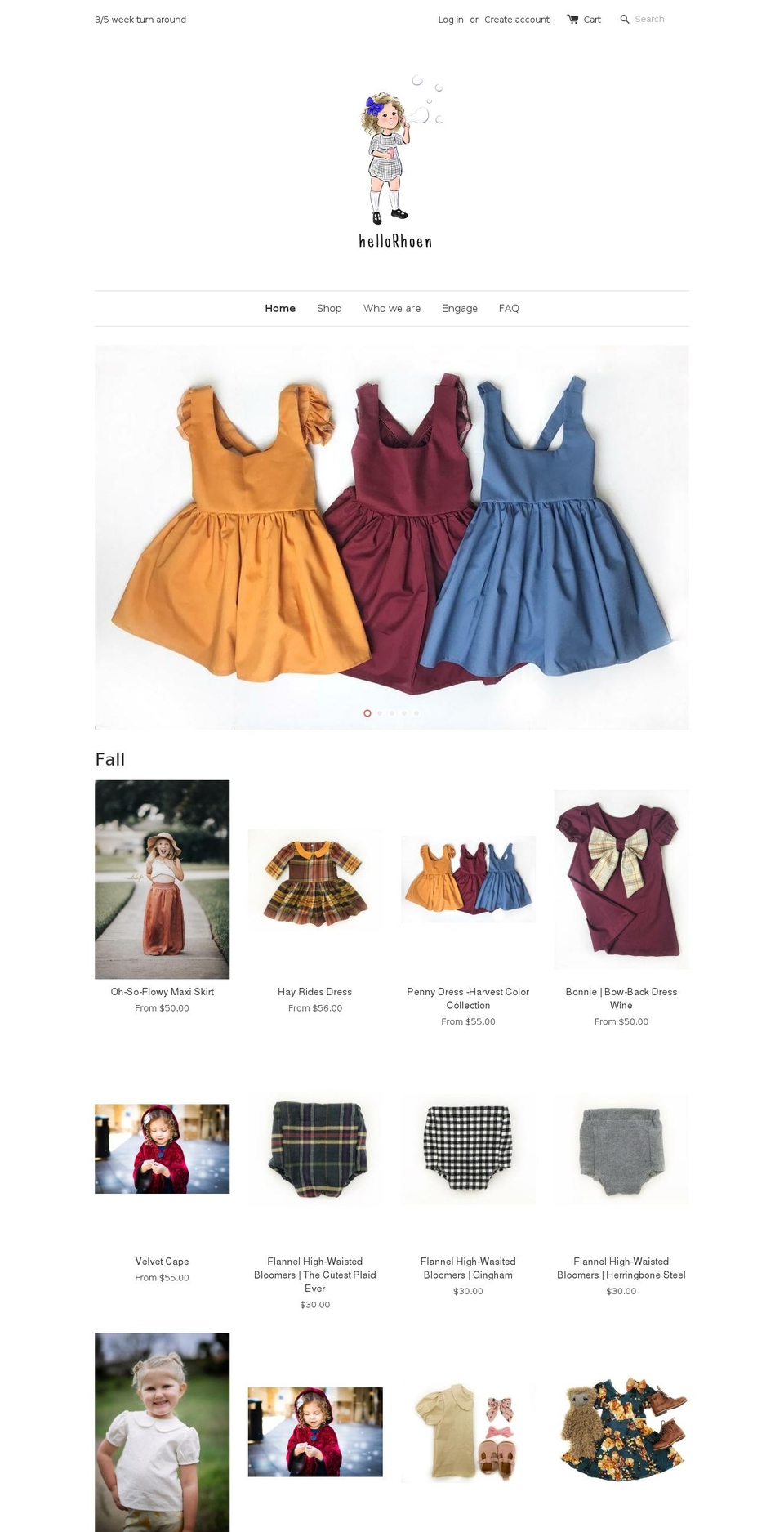 hellorhoen.com — Shopify storefront screenshot