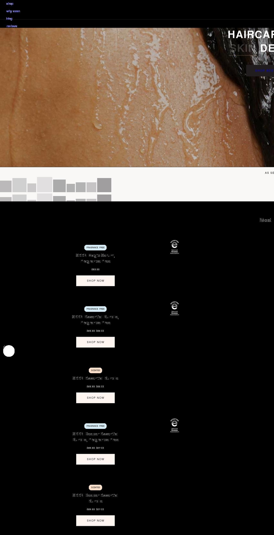 helloseen.com — Shopify storefront screenshot