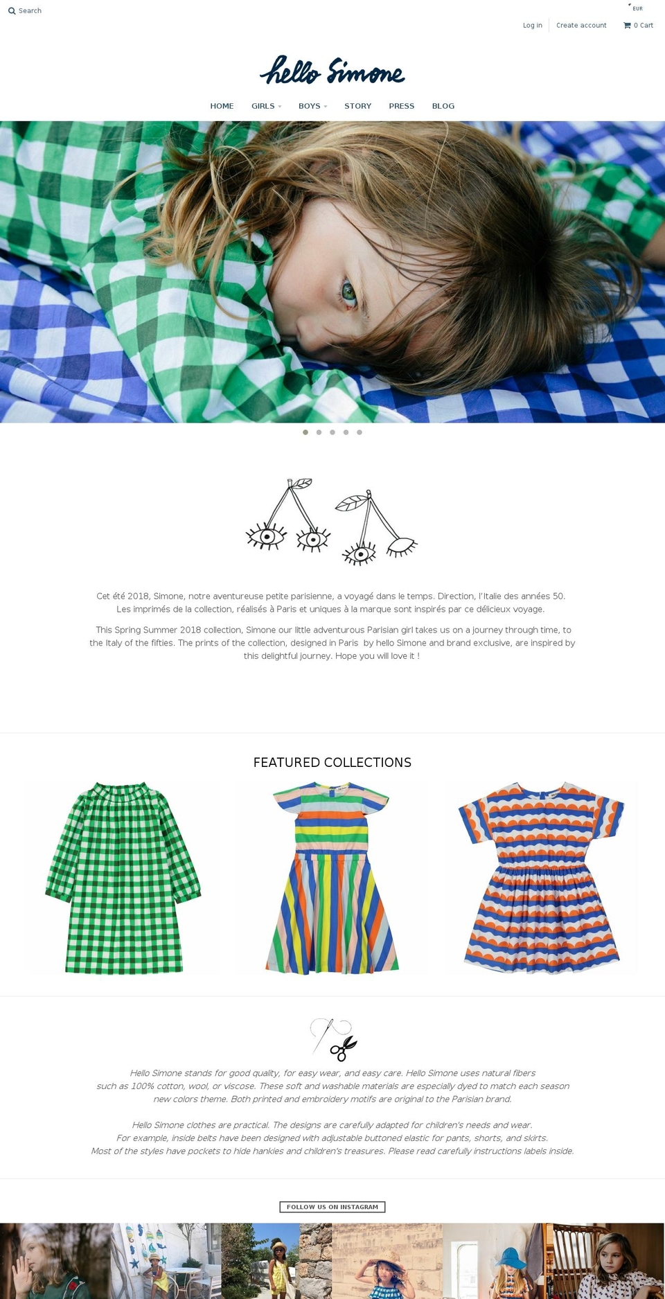 hellosimone.org shopify website screenshot