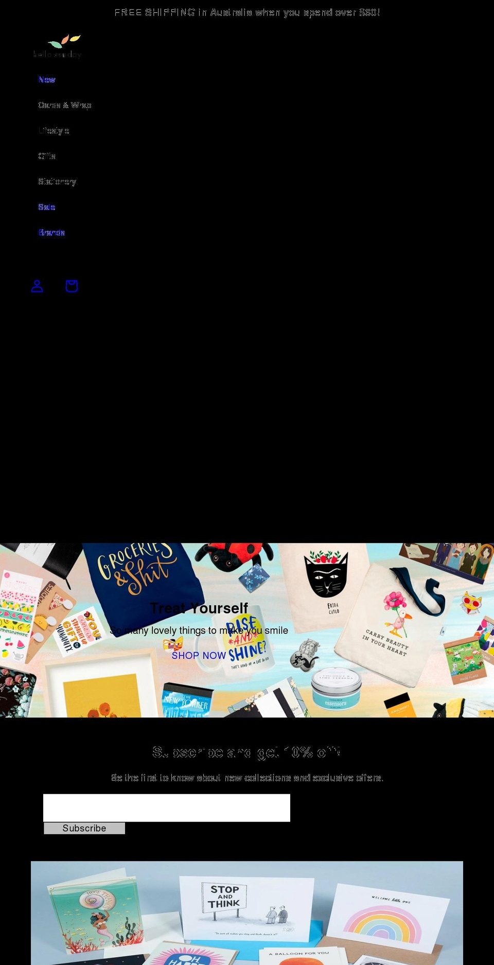 hellosunday.com shopify website screenshot