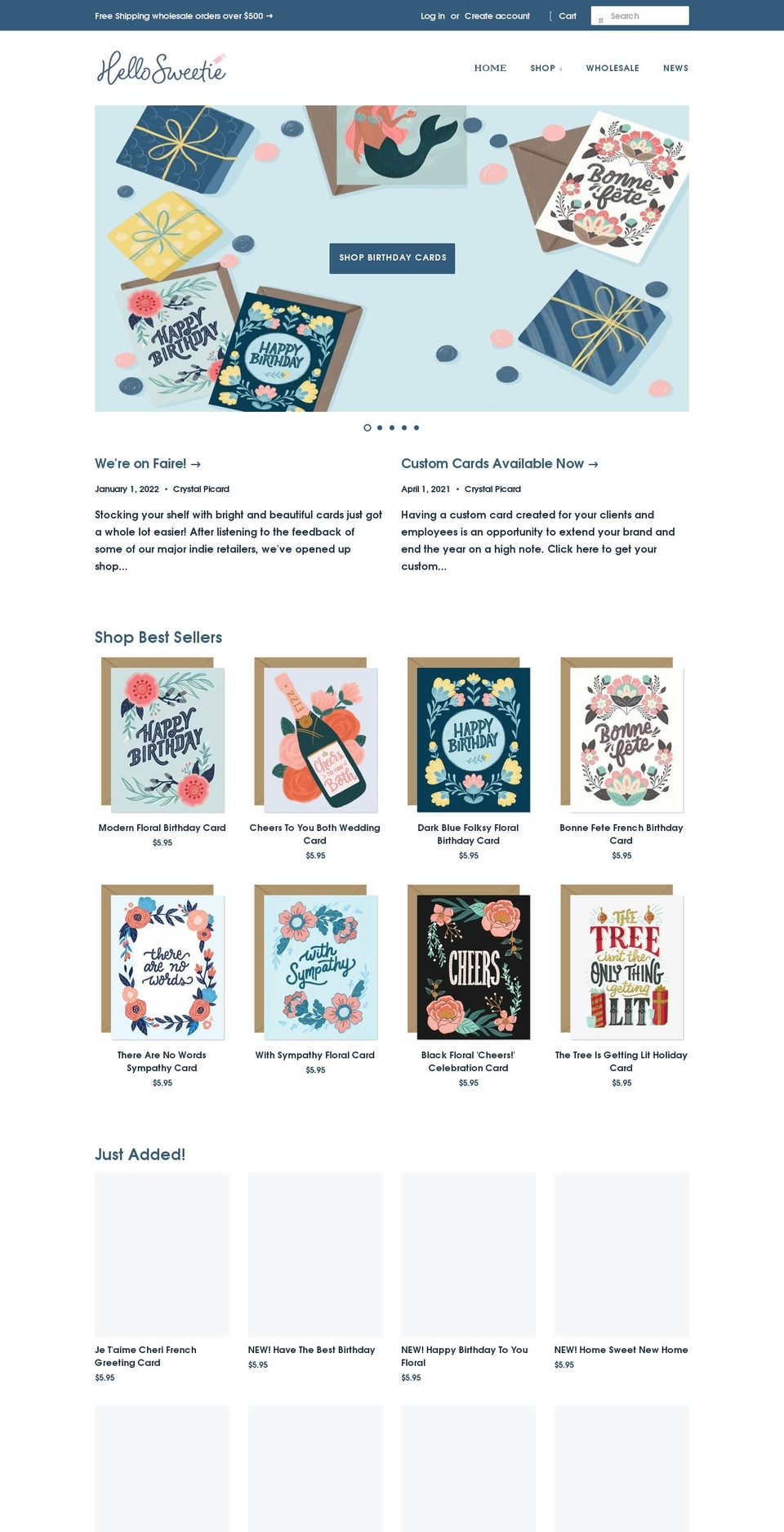 hellosweetie.ca shopify website screenshot