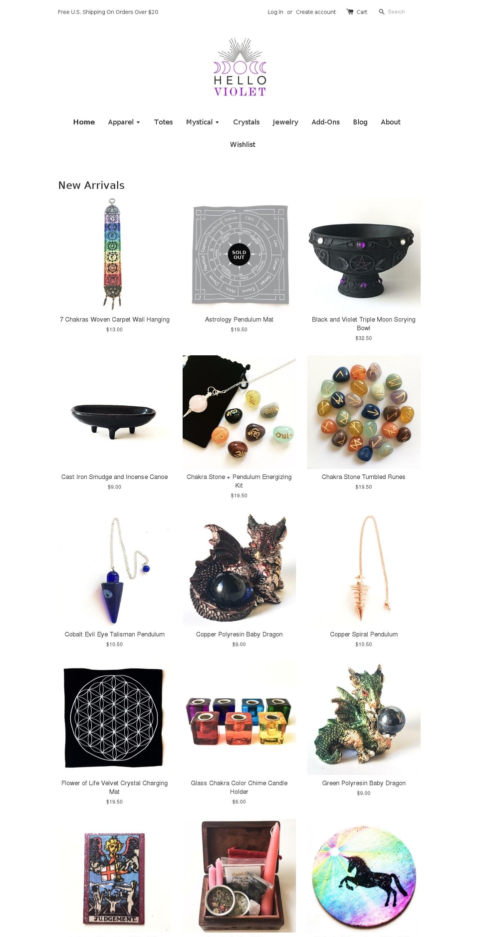 helloviolet.com shopify website screenshot