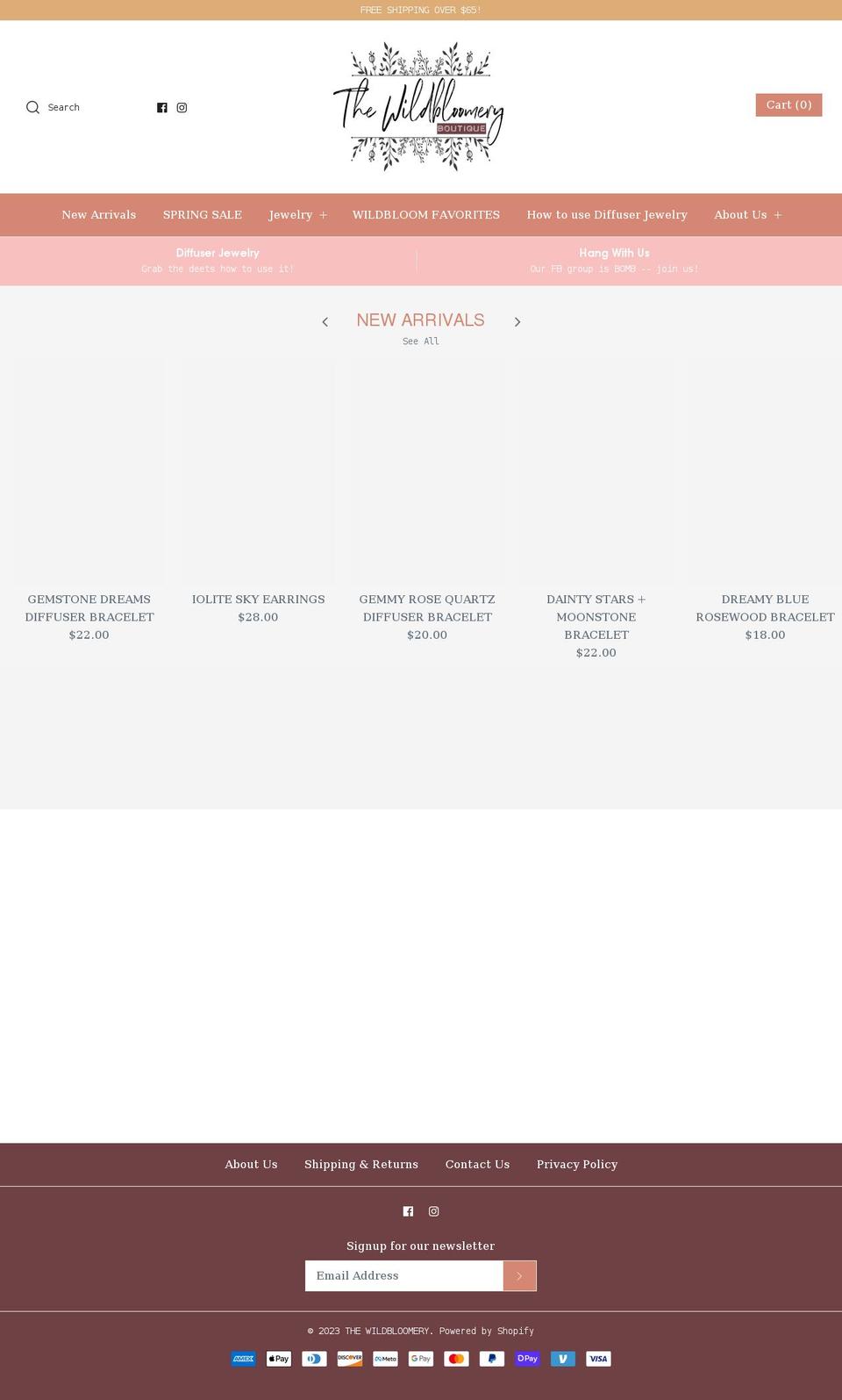 hellowildbloom.com shopify website screenshot
