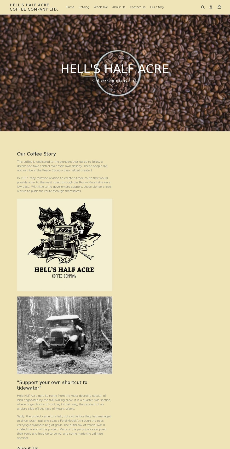 hellshalfacre.ca shopify website screenshot