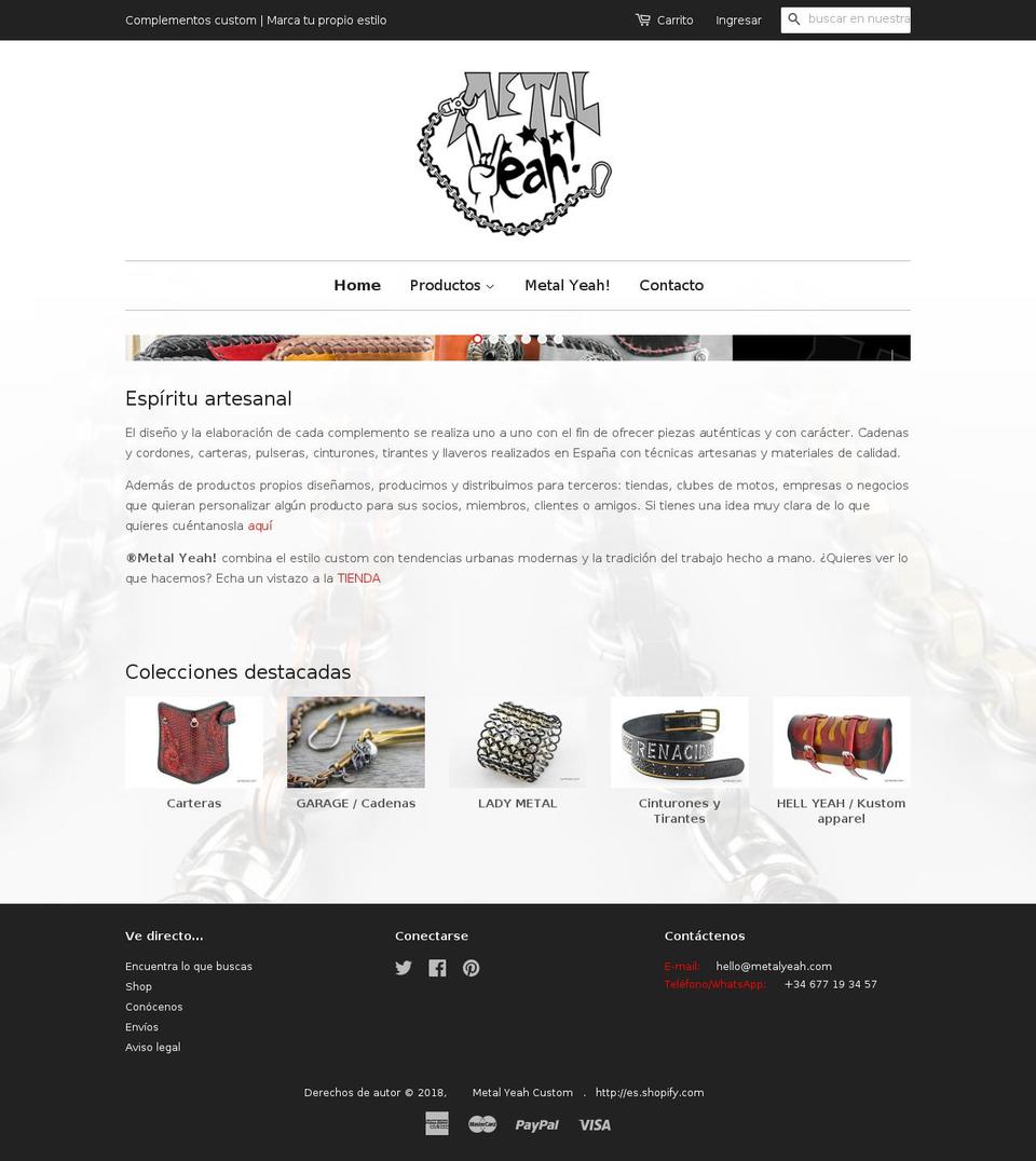 hellyeahcustom.com — Shopify storefront screenshot