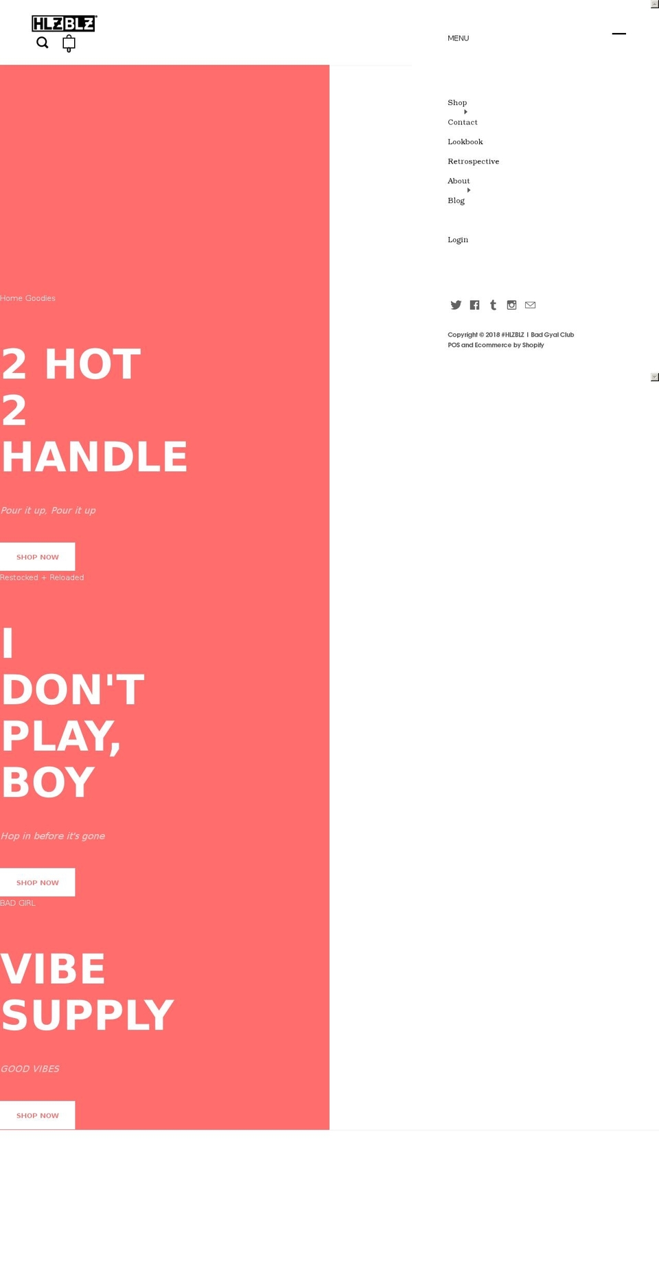 hellzshop.com — Shopify storefront screenshot