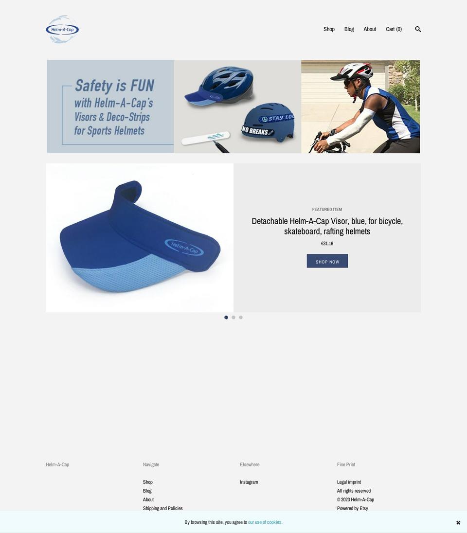 helmacap.com — Shopify storefront screenshot
