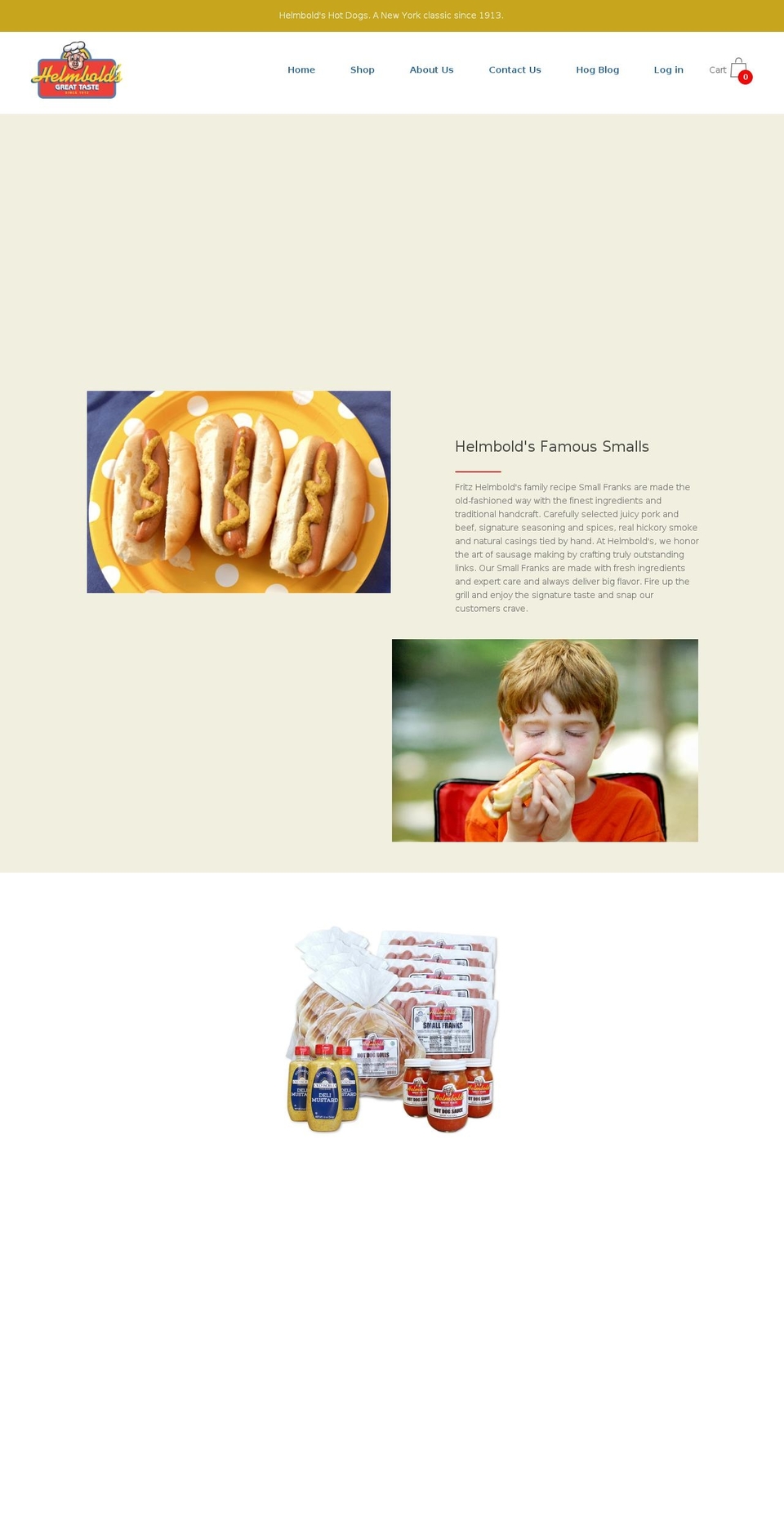 helmboldshotdogs.com shopify website screenshot