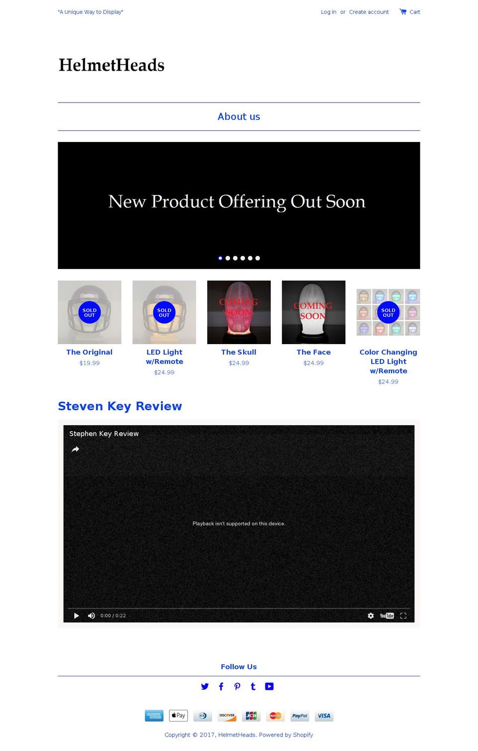 helmetheads.com shopify website screenshot