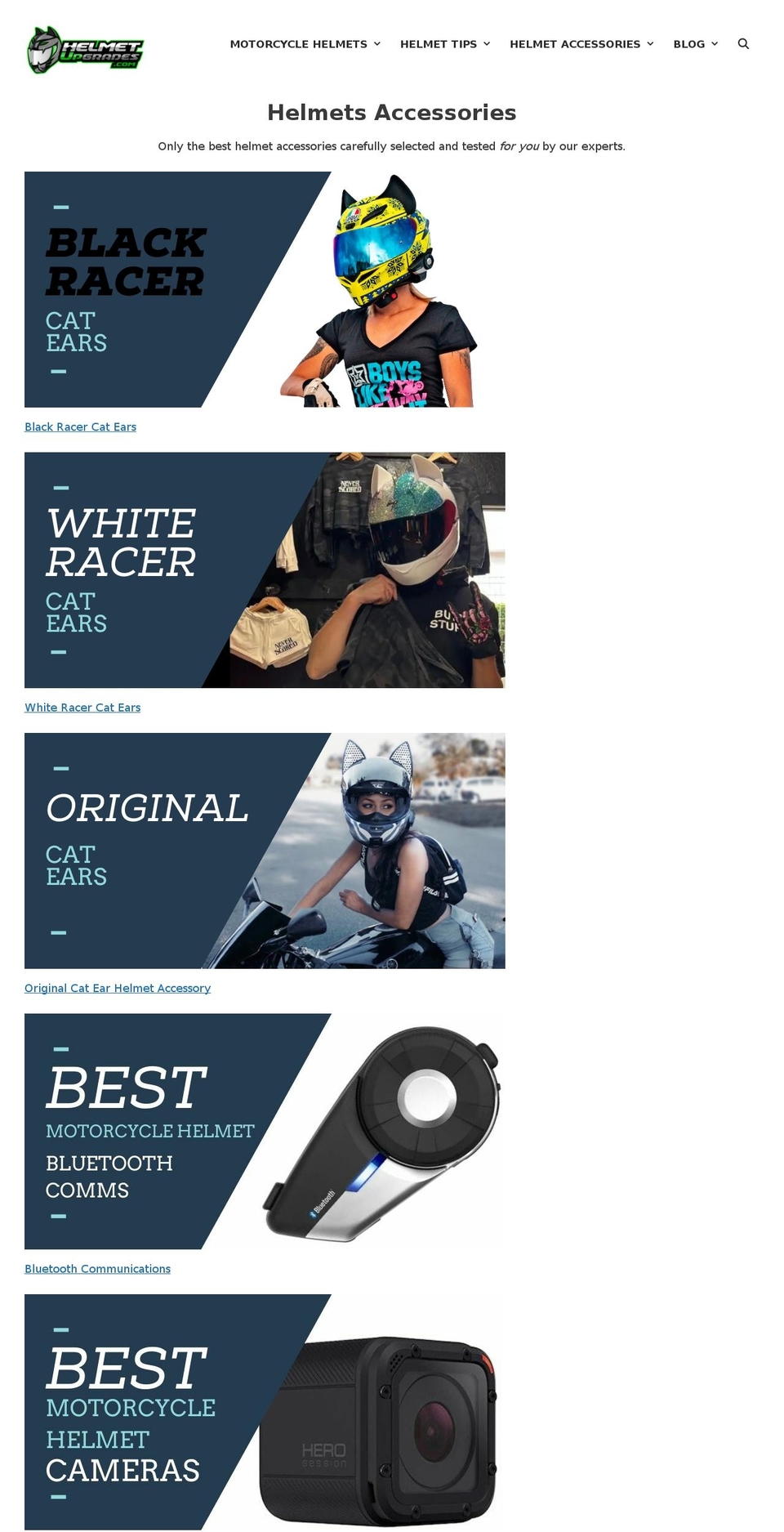 helmetupgrades.com — Shopify storefront screenshot