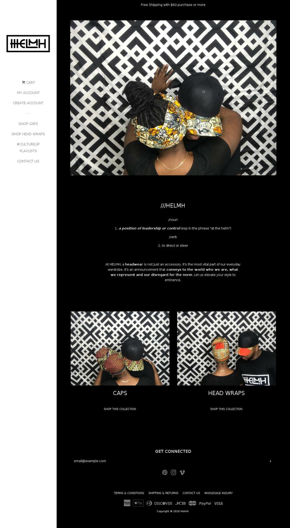 helmh.com — Shopify storefront screenshot