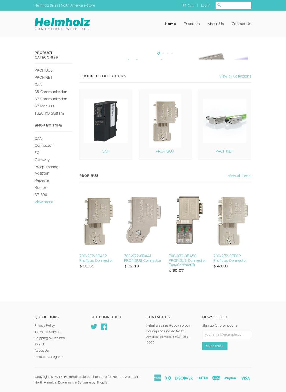 helmholzsales.com shopify website screenshot