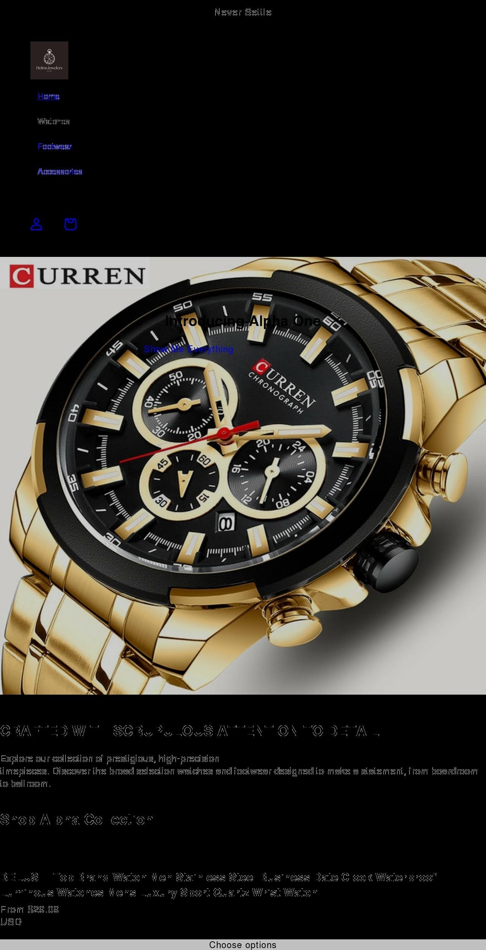 helmsjewelers.com shopify website screenshot