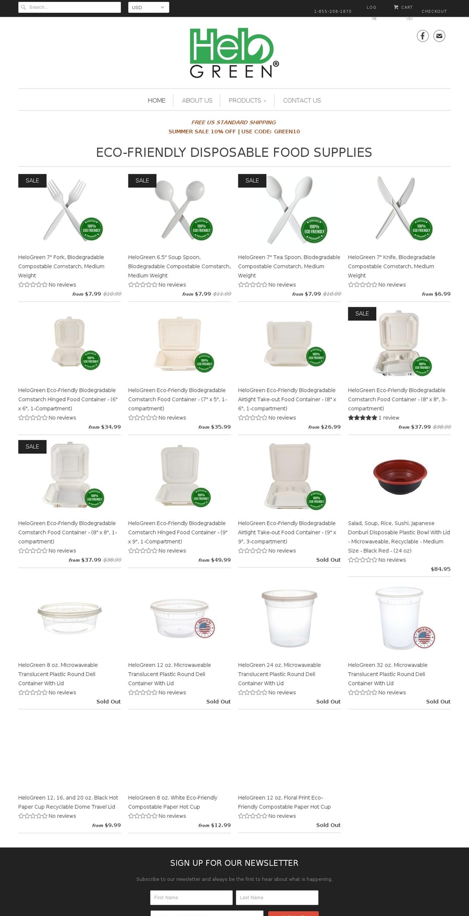 helogreen.com — Shopify storefront screenshot
