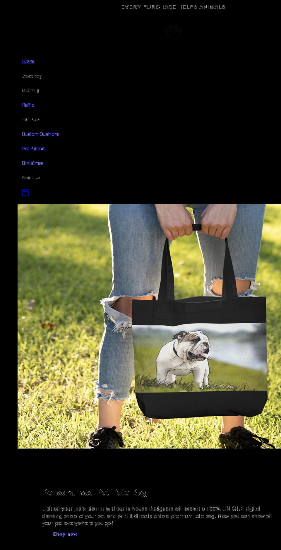 helpforpaws.co.uk shopify website screenshot
