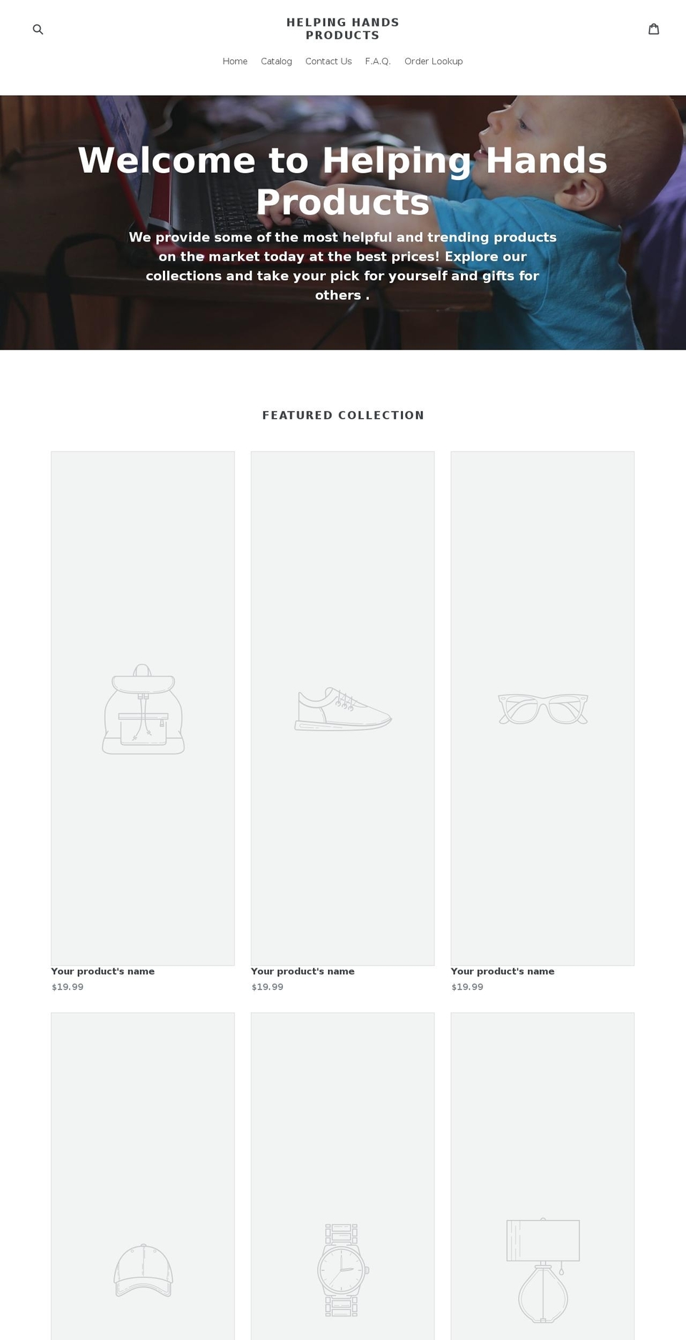 helpinghandsproducts.com — Shopify storefront screenshot