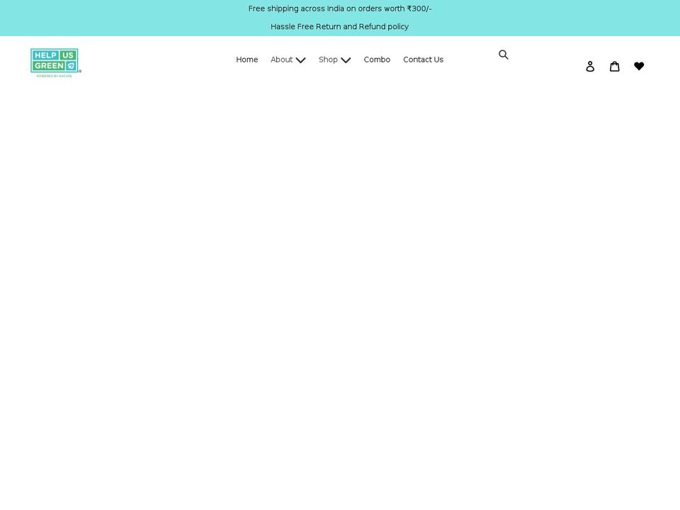 helpusgreen.com shopify website screenshot