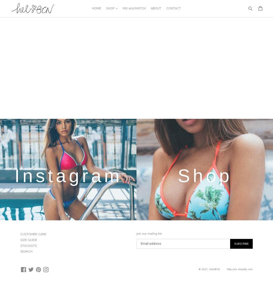 helsbarcelona.com shopify website screenshot