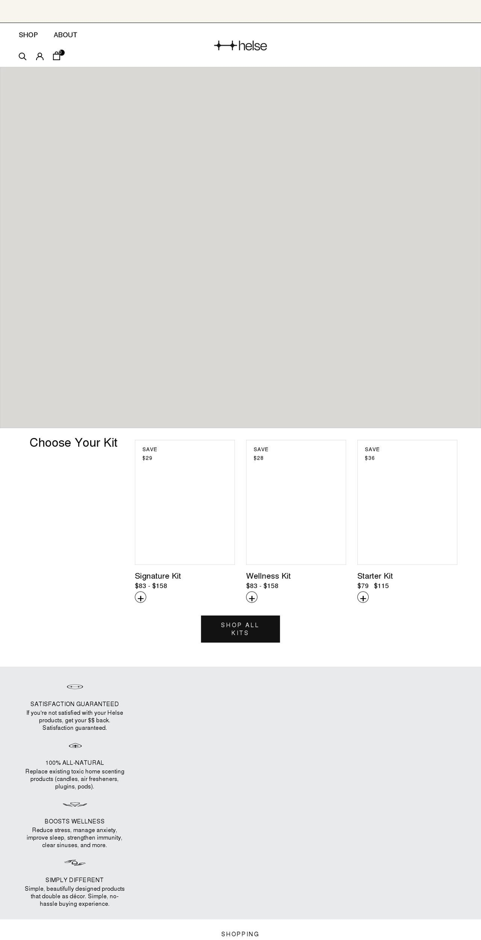 helse.com shopify website screenshot